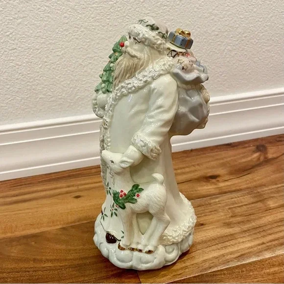 Vintage Palm Tree 2000 Santa Clause Music Figurine We Wish You A Merry Christmas - Picture 3 of 9